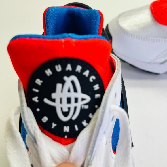 Nike Air Huarache Women's Running Shoes SIze 7 Red, Blue, White DV2220-100 - Picture 9 of 13